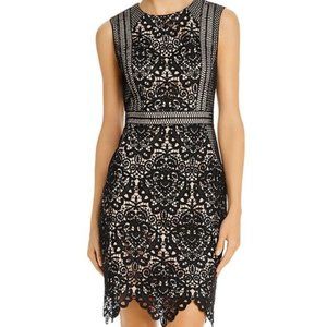 NWT Aidan by Aidan Mattox Scalloped Lace Sheath Dress size 4